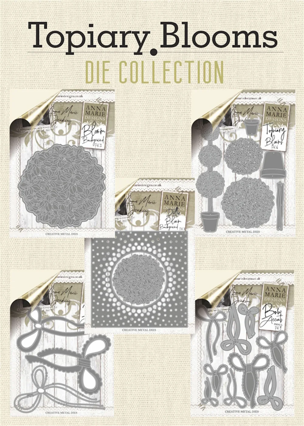 Bloom Background Die Set Metal Cutting Dies for DIY Scrapbooking Paper Cards Decorative Craft Embossing Template Spring 2026 New thumbnail 2