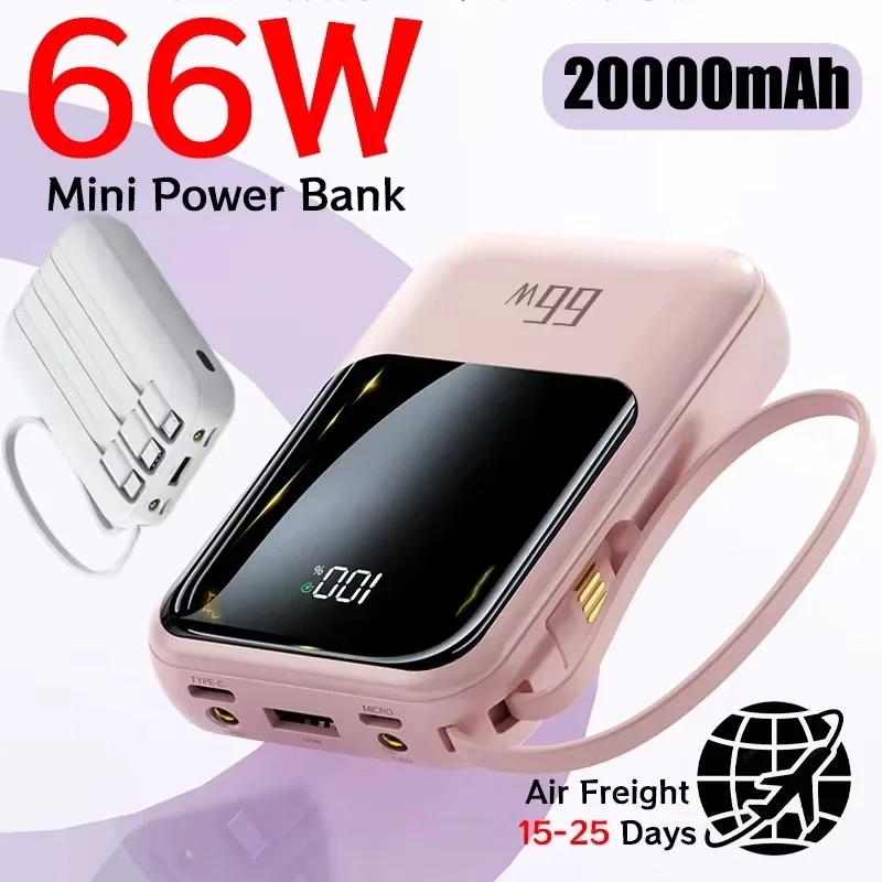 20000mAh 66W Fast Charging Mini Power Bank Portable External Battery for iPhone Huawei Xiaomi Phones thumbnail 3