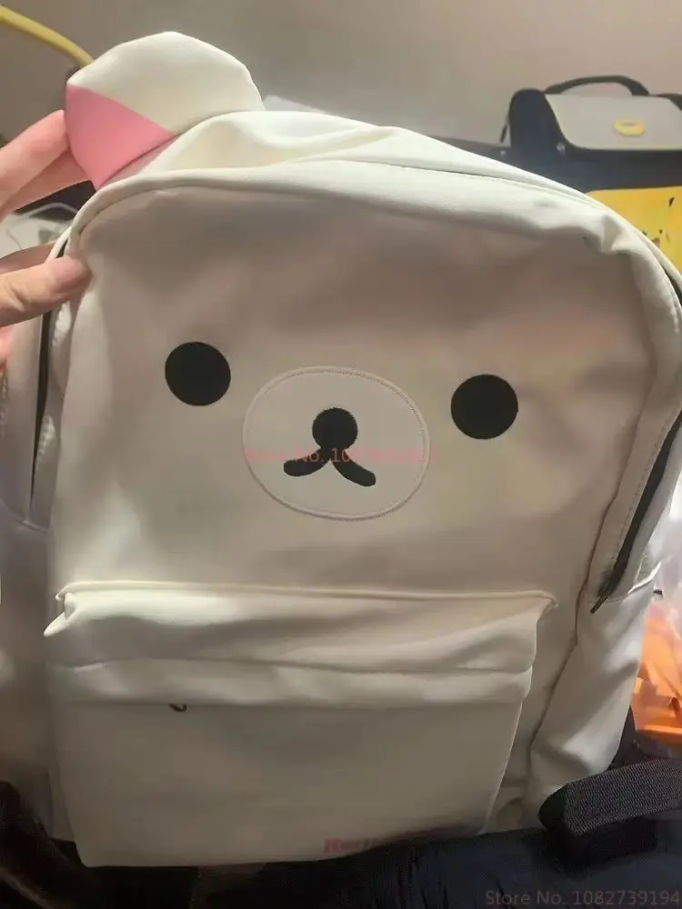 Kawaii Cute Bear Rilakkumas Backpack Large Capacity Anime Cartoon Backpack Stylish Student School Bag Shoulder Bags Schoolbag thumbnail 6