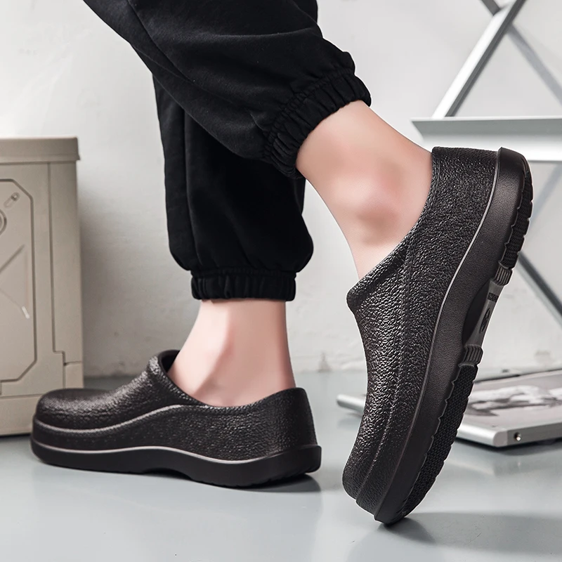 Men Chef Shoes Summer Beach Slippers Water-proof Oil-proof Kitchen Shoes Men Non-slip Garden Clogs Hotel Work Shoe EVA Sandals thumbnail 6
