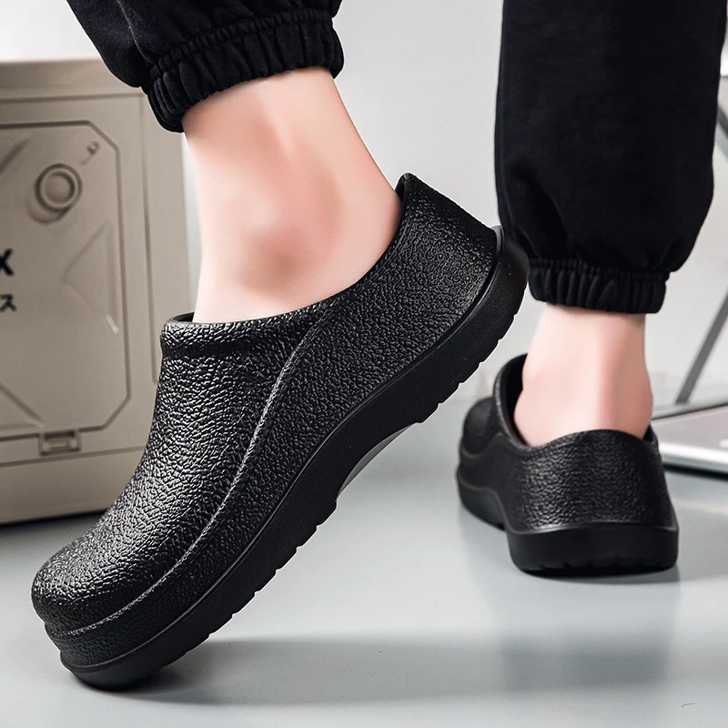 Men Chef Shoes Summer Beach Slippers Water-proof Oil-proof Kitchen Shoes Men Non-slip Garden Clogs Hotel Work Shoe EVA Sandals thumbnail 3