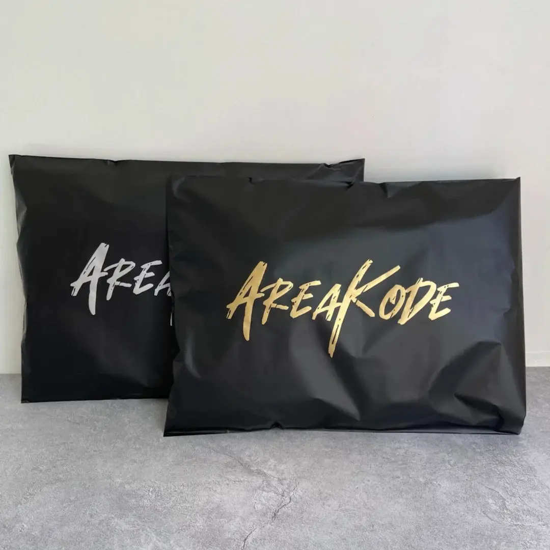 Black express bag gift packaging mail bag waterproof plastic bag transportation product self-sealed bag custom printing logo thumbnail 4