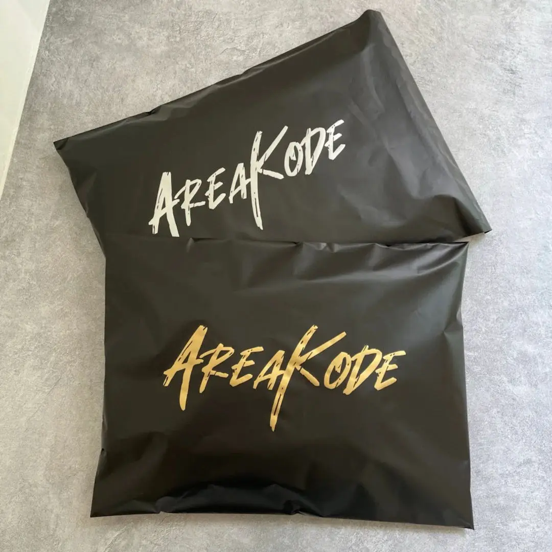 Black express bag gift packaging mail bag waterproof plastic bag transportation product self-sealed bag custom printing logo thumbnail 6