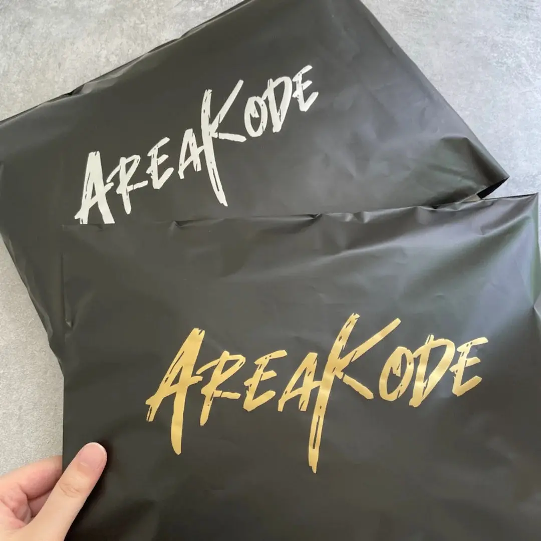 Black express bag gift packaging mail bag waterproof plastic bag transportation product self-sealed bag custom printing logo thumbnail 5