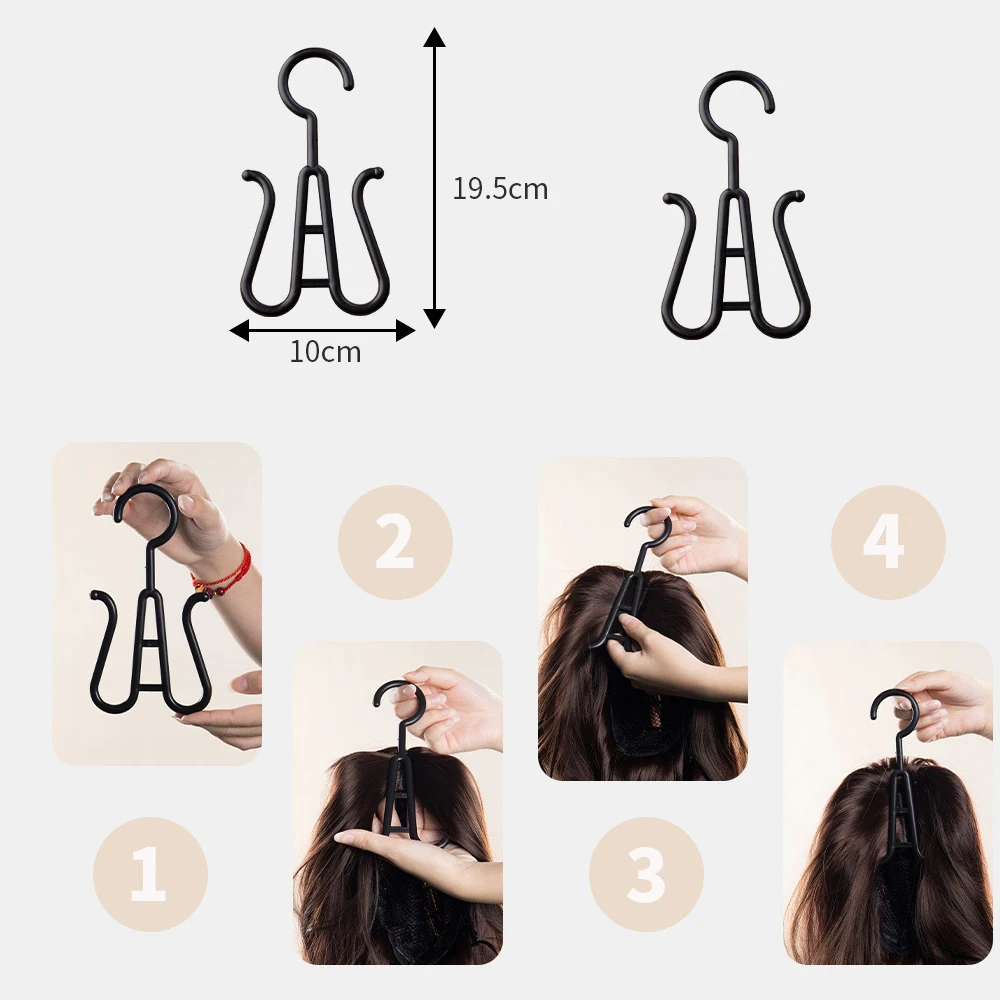 6/3/2/1PCS Purple Non-Woven Dust Proof Wigs Carrier Bags long hair extension storage bag  With Plastic Hanger Wig packaging bag thumbnail 3