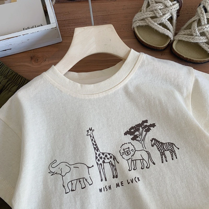 1 2 3 4 5years Kids Clothing Summer T-shirt Tops O-neck Casual Loose Baby Girl Boy Short Sleeve Tees Children's Clothes Tshirts thumbnail 6