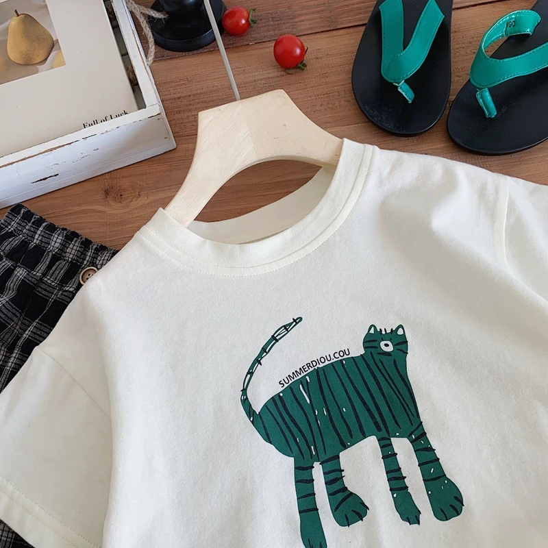 2025 New Summer Clothing Printed Cartoon Fashion Short Sleeve Tops Tees Children's Wear Casual T-shirt Crewneck Kids T Shirts thumbnail 6