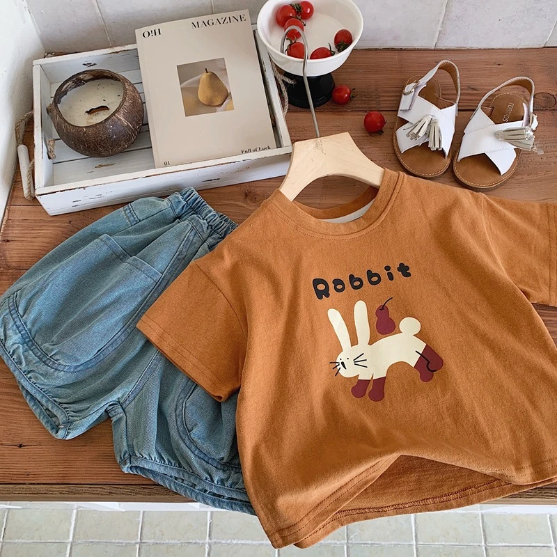 2025 New Summer Clothing Printed Cartoon Fashion Short Sleeve Tops Tees Children's Wear Casual T-shirt Crewneck Kids T Shirts thumbnail 3