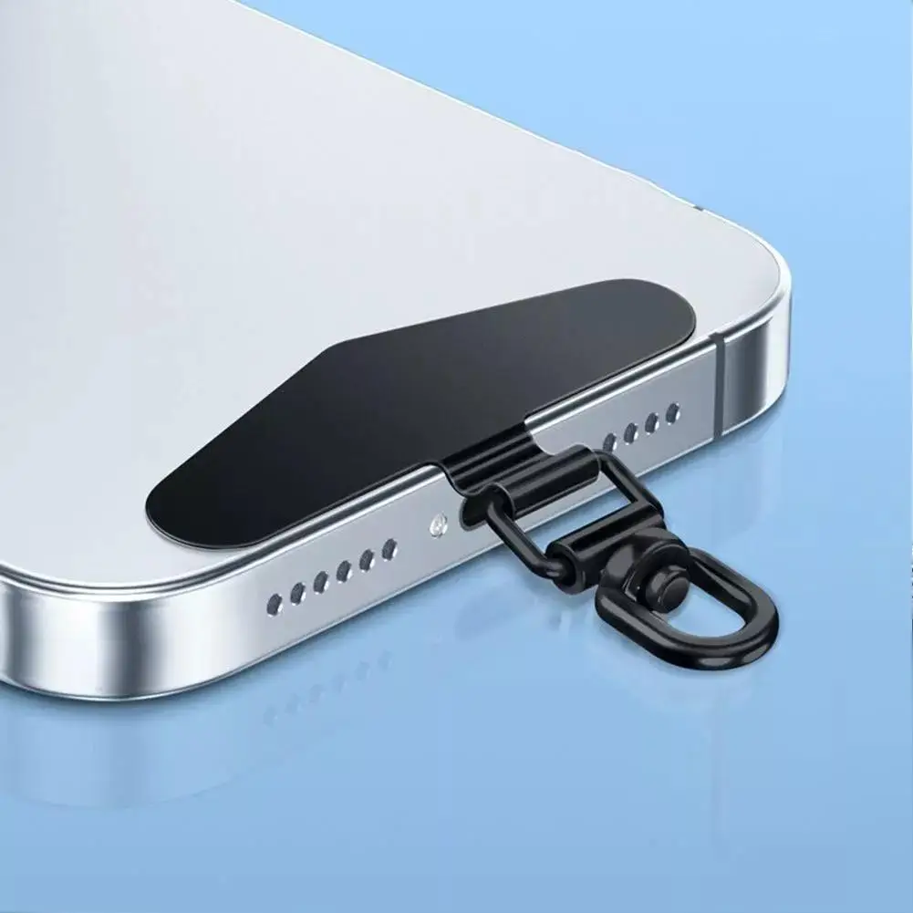 Steel Phone Lanyard Gasket Patch Anti-lost Anti Fall Mobile Phone Rope Card Metal Clip Strap Hang Cord Tab Accessories thumbnail 5