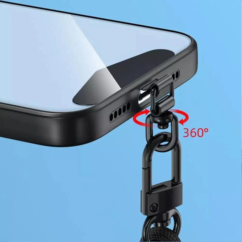 Steel Phone Lanyard Gasket Patch Anti-lost Anti Fall Mobile Phone Rope Card Metal Clip Strap Hang Cord Tab Accessories thumbnail 2