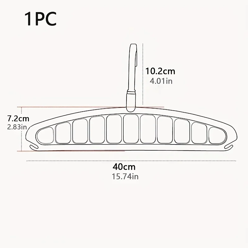 Folding Multi-Hole Clothes Hanger Non-slip Storage Rack Space Saving Clothes Rack Organizers For Wardrobe Jeans Trousers Scarf thumbnail 6