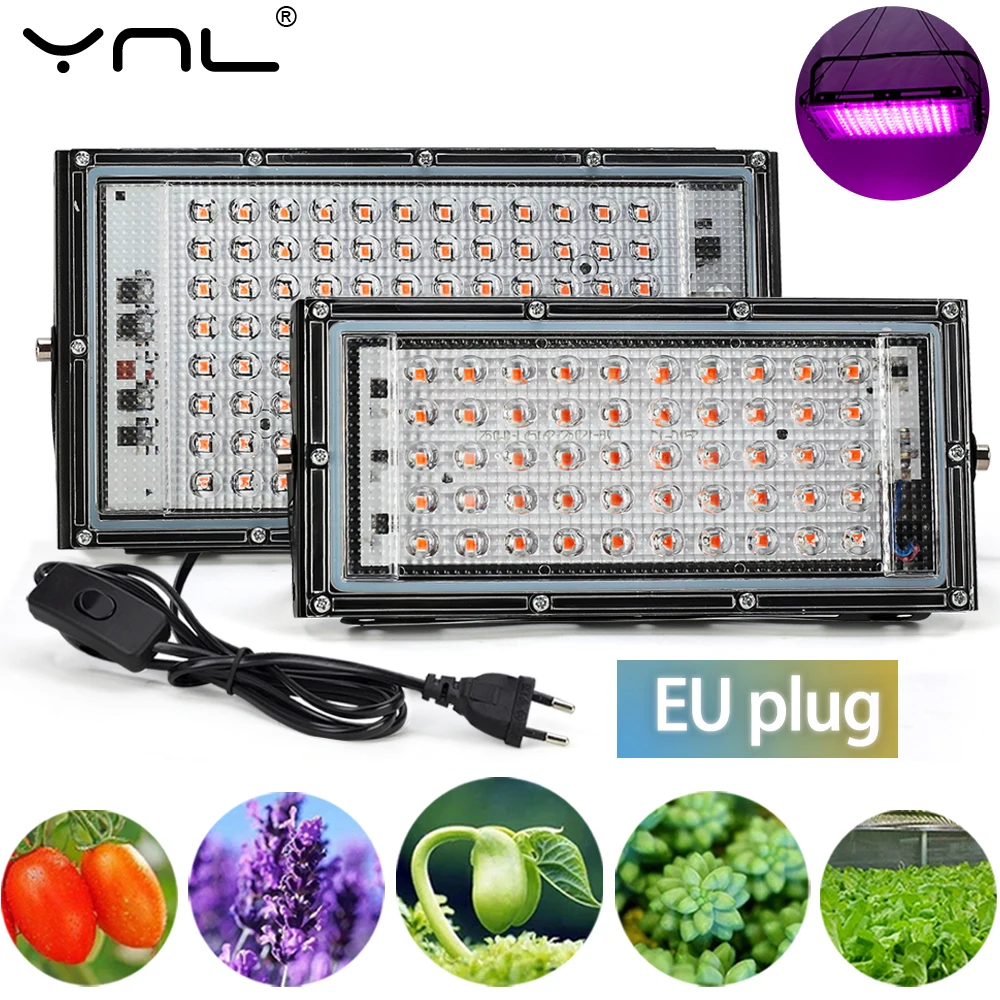 LED Grow Light AC220V 50W 100W 150W Full Spectrum Phyto Lamp For Plant Seeds Hydroponics Greenhouse Home Plants Growth Phytolamp