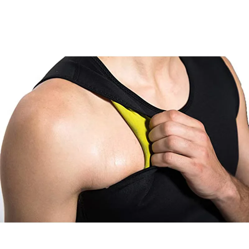 Men Compression Vest Sports Exercise T-shirts Workout Fitness Tank Tops Sauna Effect Tracksuit Training Clothing Athletic Shirts thumbnail 2