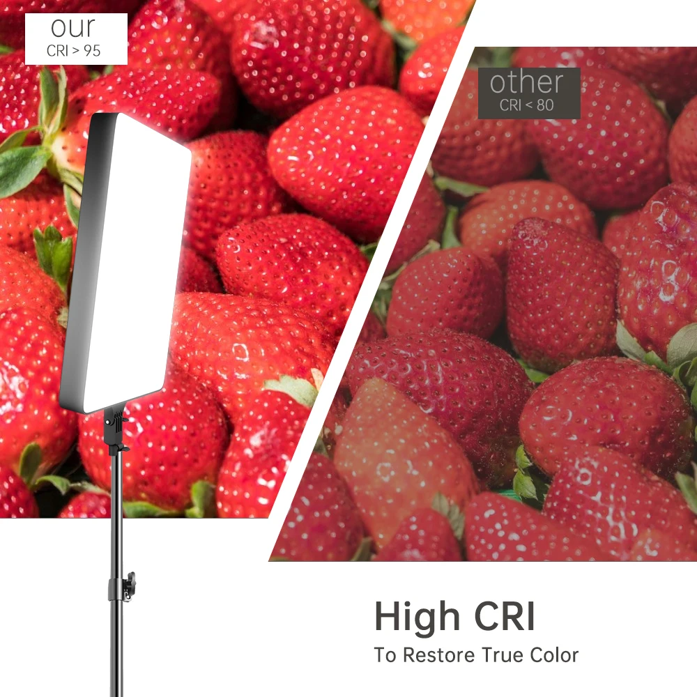 SH 24inch Led Panel Video Photography Flat Light Professional Studio Fill Light for Tiktok Youtube Photographic Lighting thumbnail 6