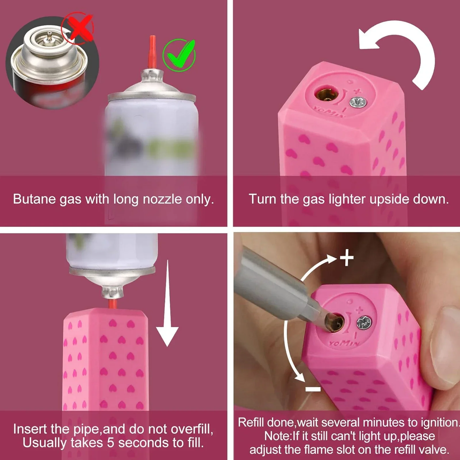 Outdoor Mini Cute Lipstick Inflatable Lighter Windproof Portable Lighter Cigarette Accessories Women's Fashion Smoking Gift thumbnail 6