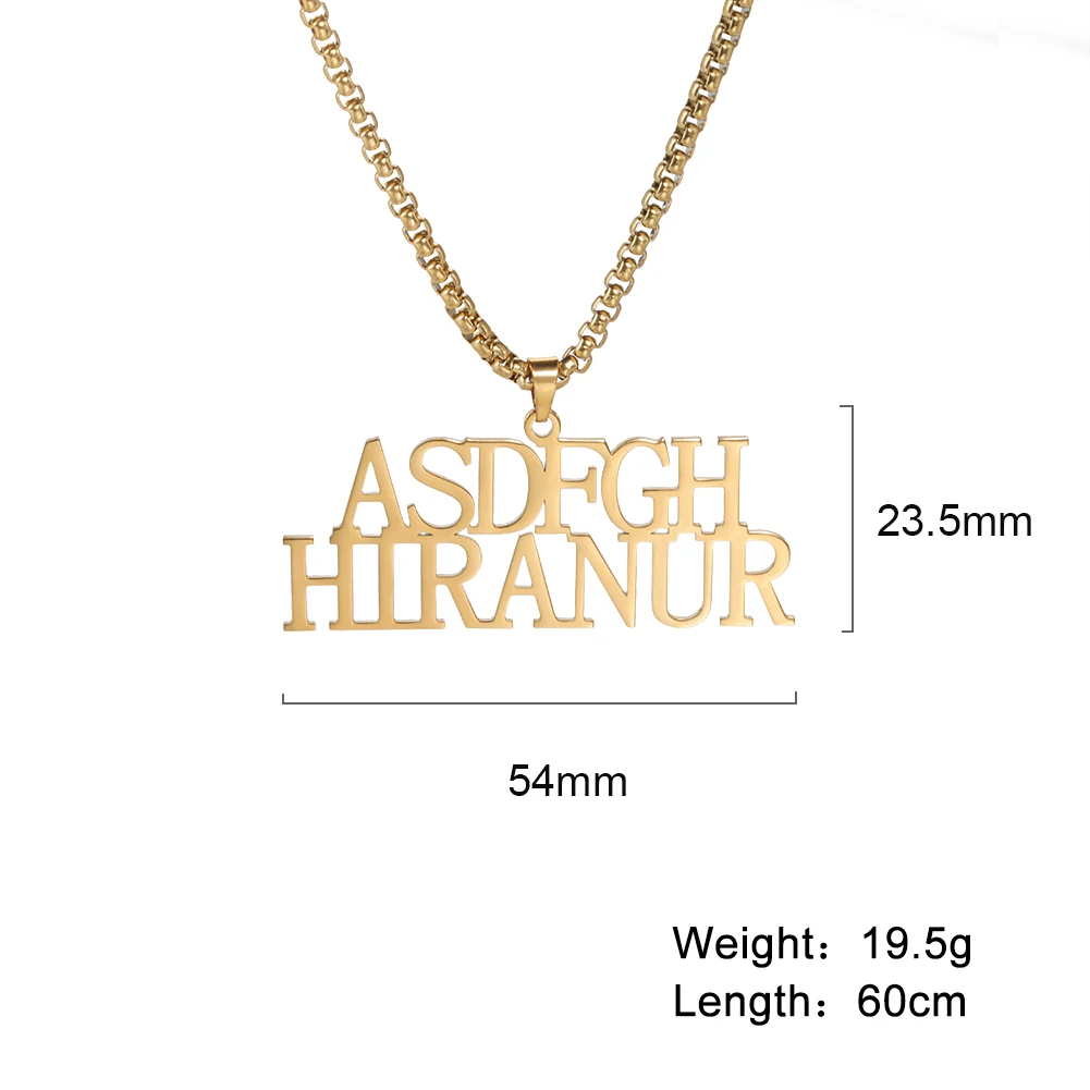 Lemegeton Custom Name Necklace Men Stainless Steel Jewelry Personalized Crown Pendant Customized Punk Thick Chain Party Gifts thumbnail 6