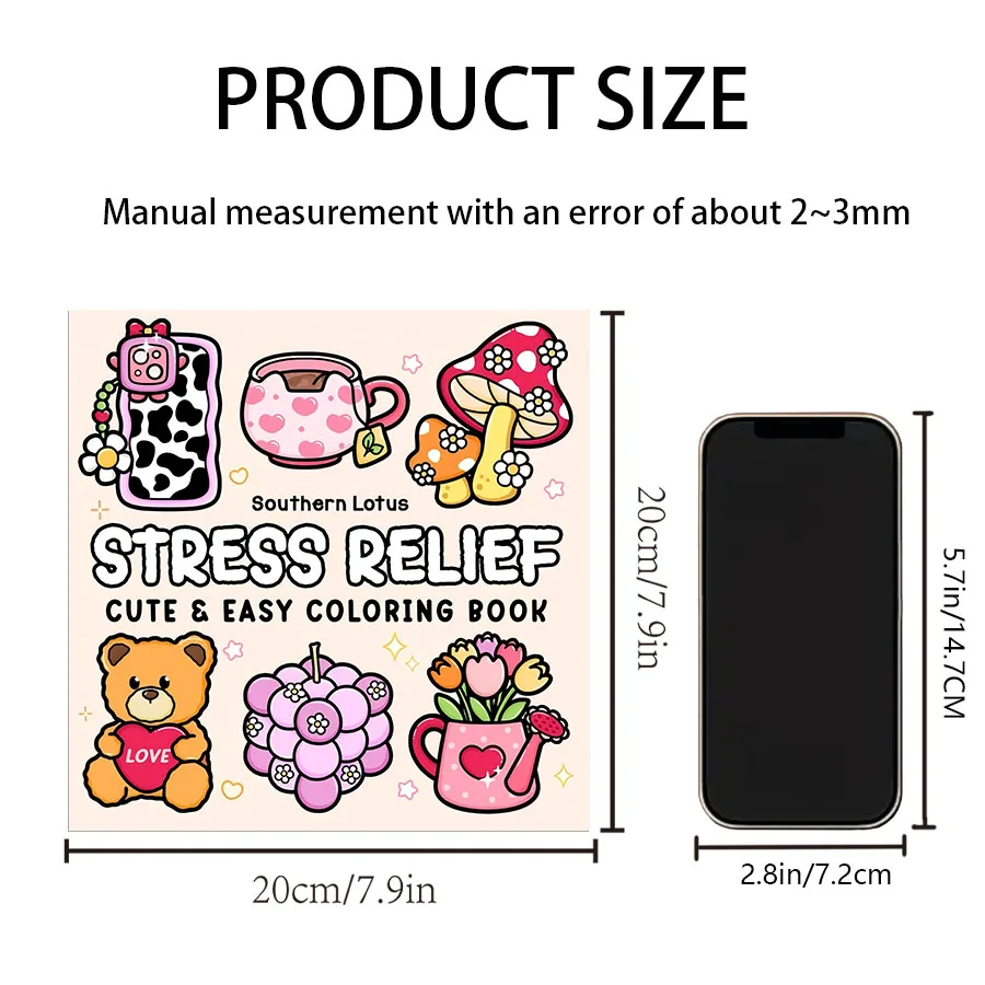 CUTE & Bold-easy Patterns Coloring Book for Adults Cute Drawing Book Perfect Gift for Party and Birthday thumbnail 3