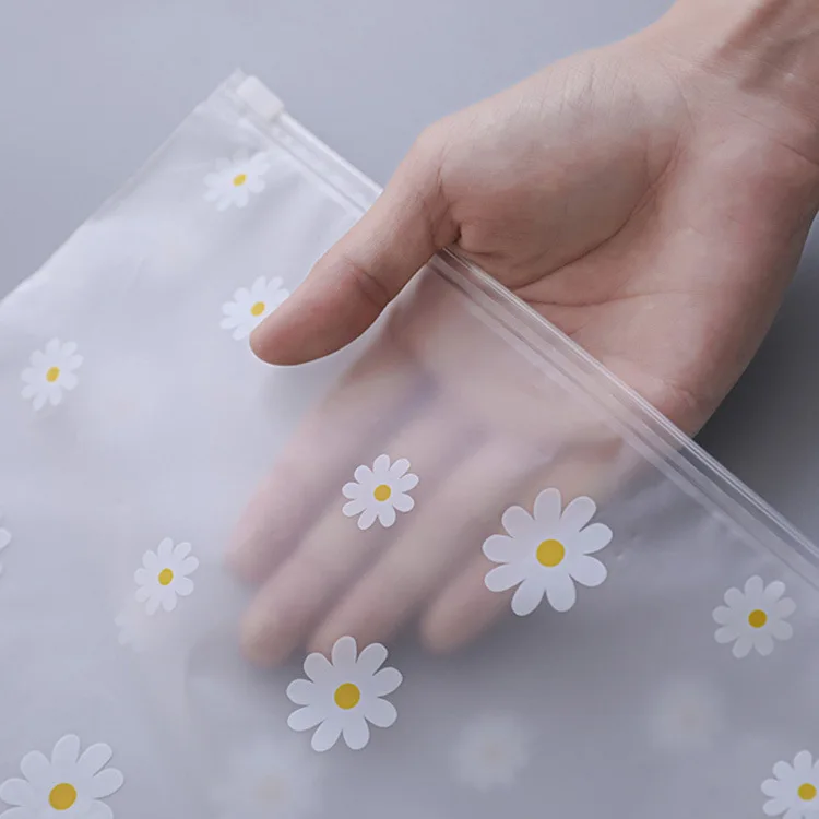 10pcs Storage Bags Daisy Zipper Large Capacity Clothes Shoes Organizer Portable Makeup Toiletry Bags thumbnail 6