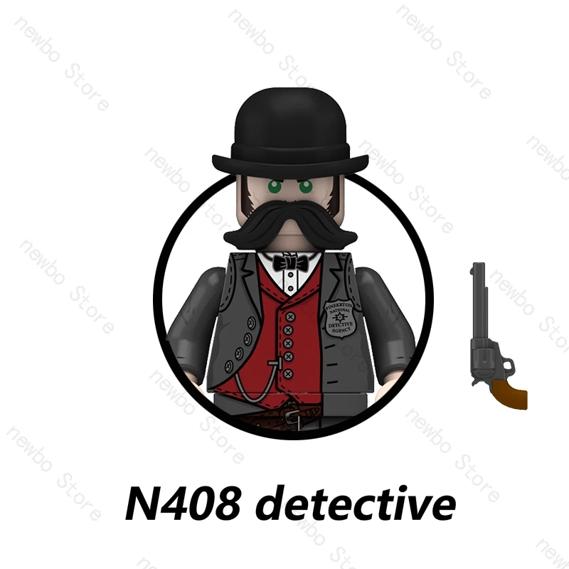 N405 RDR2 Game Character Building Bricks Mini Model Figures Doll Western Cowboy Police Cartoon Toys For Kids Christmas Gifts N40 thumbnail 6