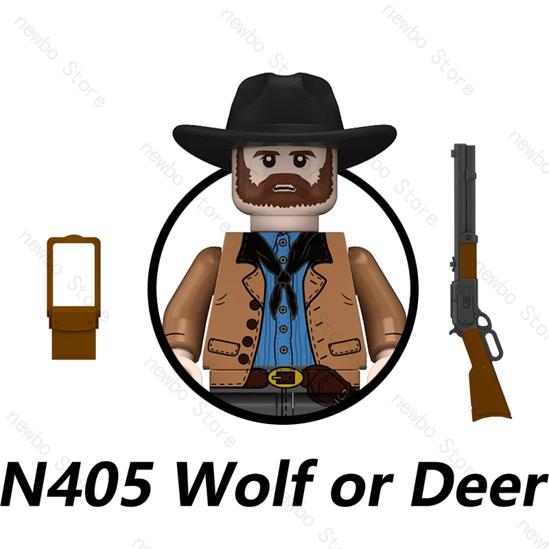 N405 RDR2 Game Character Building Bricks Mini Model Figures Doll Western Cowboy Police Cartoon Toys For Kids Christmas Gifts N40 thumbnail 4