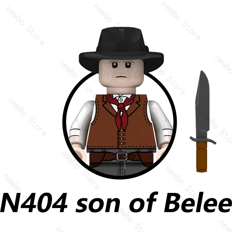 N405 RDR2 Game Character Building Bricks Mini Model Figures Doll Western Cowboy Police Cartoon Toys For Kids Christmas Gifts N40 thumbnail 3