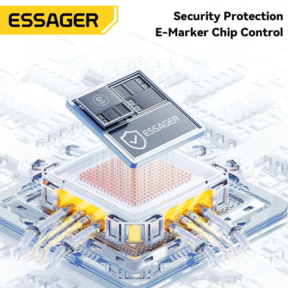 Essager Car Spring Type C Cable  For iPhone 16 15 Xiaomi Samsung 100W PD Fast Charging For Macbook iPad Type C to Type C Cable thumbnail 5