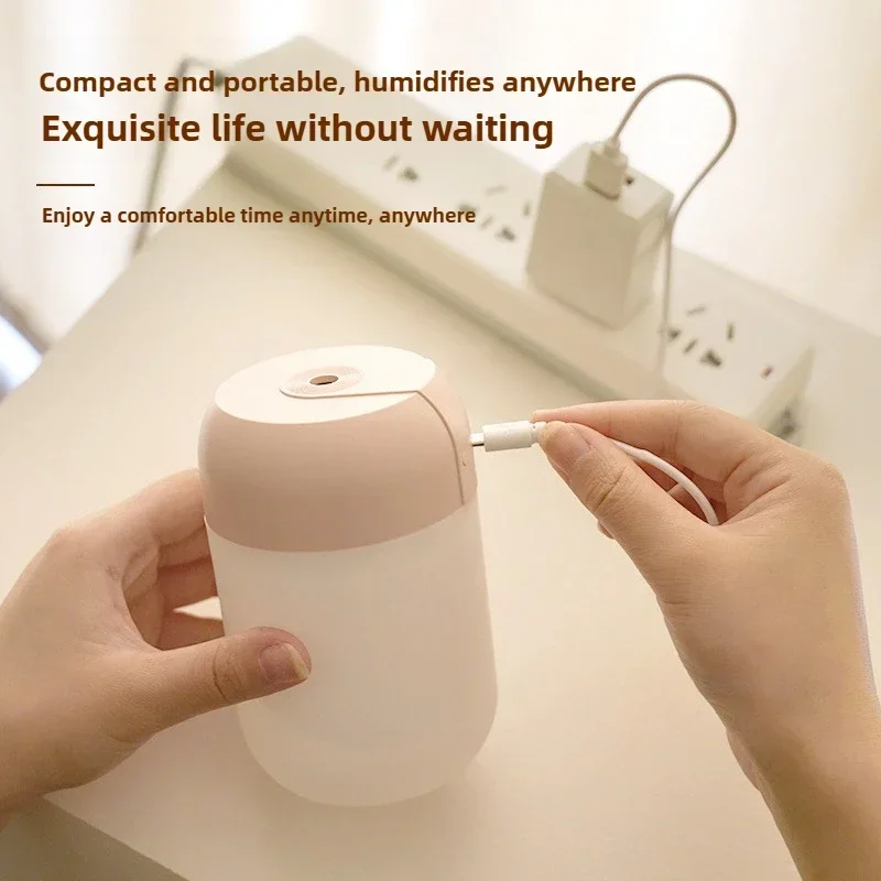 300ml Portable Air Humidifier Aroma Oil Humidificador for Home Car USB Cool Mist Sprayer with Colorful Soft Night Light Purifier thumbnail 3