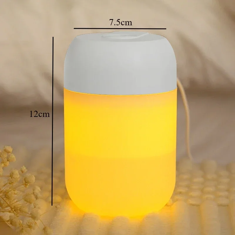300ml Portable Air Humidifier Aroma Oil Humidificador for Home Car USB Cool Mist Sprayer with Colorful Soft Night Light Purifier thumbnail 6