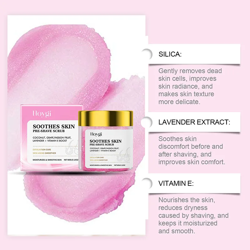 60g Body Scrub Cream Exfoliating Bleach Elbow Underarm Knee Melanin Pigmentation Whitening Remove Dead Skin Shower Scrub Care thumbnail 4