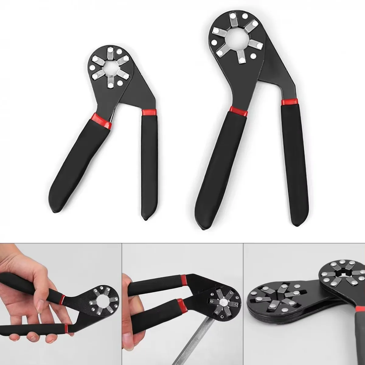6/8 Inch Magic Wrench Household Maintenance Adjustable Twisting Hand Clamping Socket Outer Hexagonal Multifunctional Tool thumbnail 5