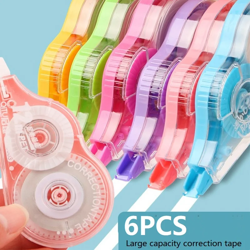 6PCS Corrector Tape Ribbon Corrector Putty Corrective Tape Kawaii Stationery Sweet Things for School XZD02 thumbnail 2