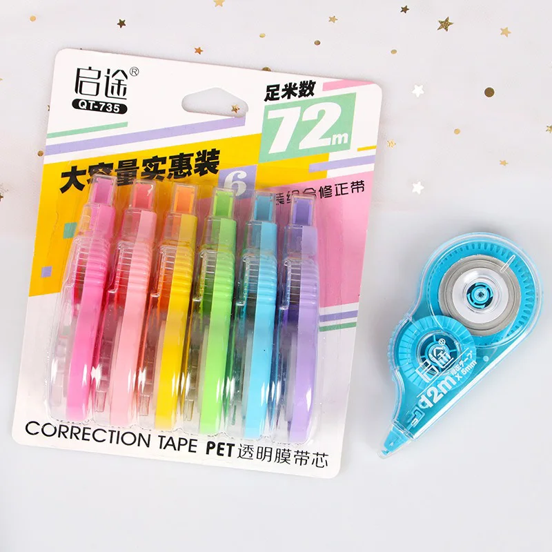 6PCS Corrector Tape Ribbon Corrector Putty Corrective Tape Kawaii Stationery Sweet Things for School XZD02 thumbnail 6
