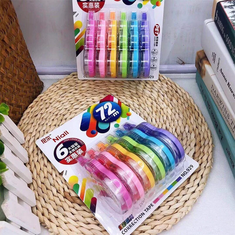 6PCS Corrector Tape Ribbon Corrector Putty Corrective Tape Kawaii Stationery Sweet Things for School XZD02 thumbnail 4