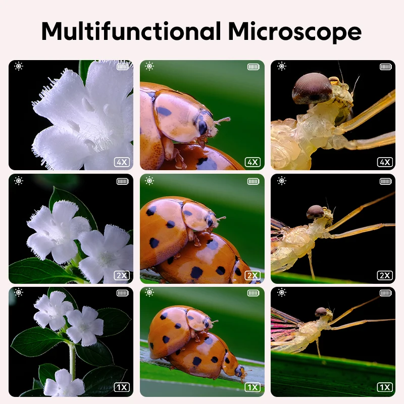 Kids Optical Microscope 200 Megapixels With Photo Video Function 500x Observe Microscopic World Science Children Educational Toy thumbnail 6