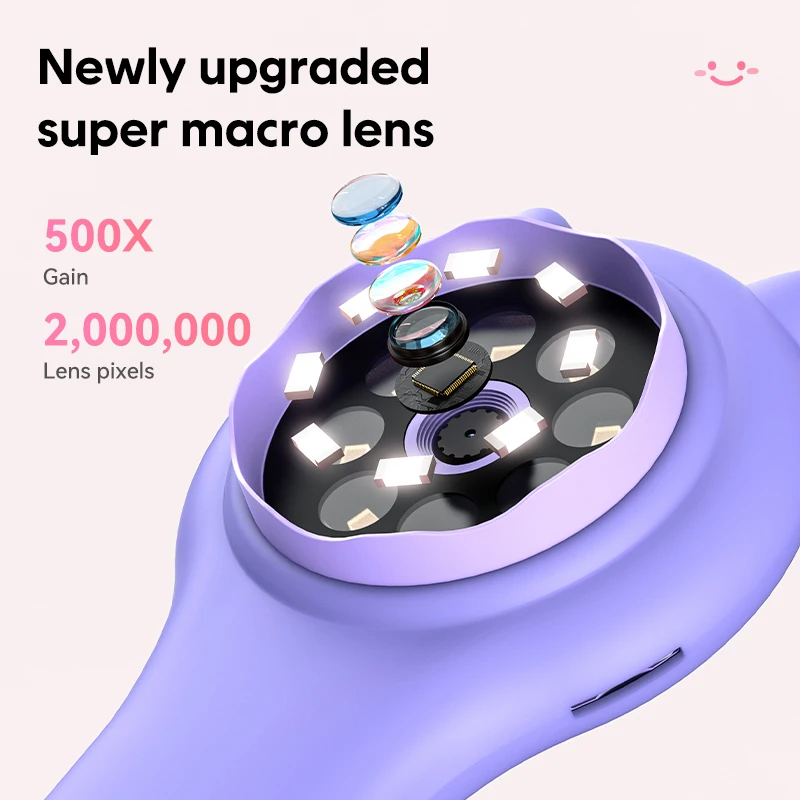 Kids Optical Microscope 200 Megapixels With Photo Video Function 500x Observe Microscopic World Science Children Educational Toy thumbnail 2