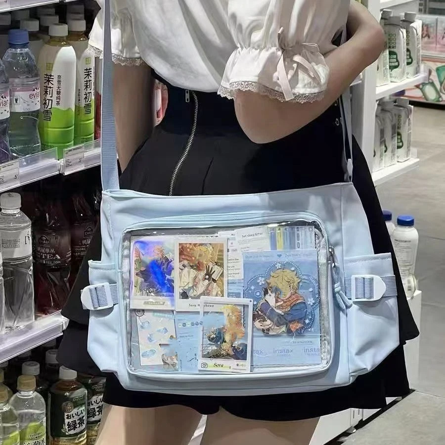 Daily Versatile Y2k Ulzzang Ita Bag One Shoulder Class Crossbody School Bag Harajuku Girls' Large Capacity Casual Itabag