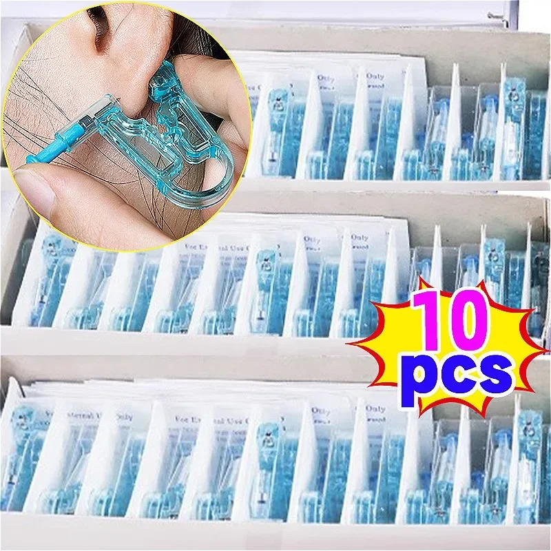 Fashion Blue Ear Piercing Gun Kit Asepsis Disposable Healthy Safety Nose Earring Piercer Tool Set Machine Kit Studs Body Jewelry thumbnail 2