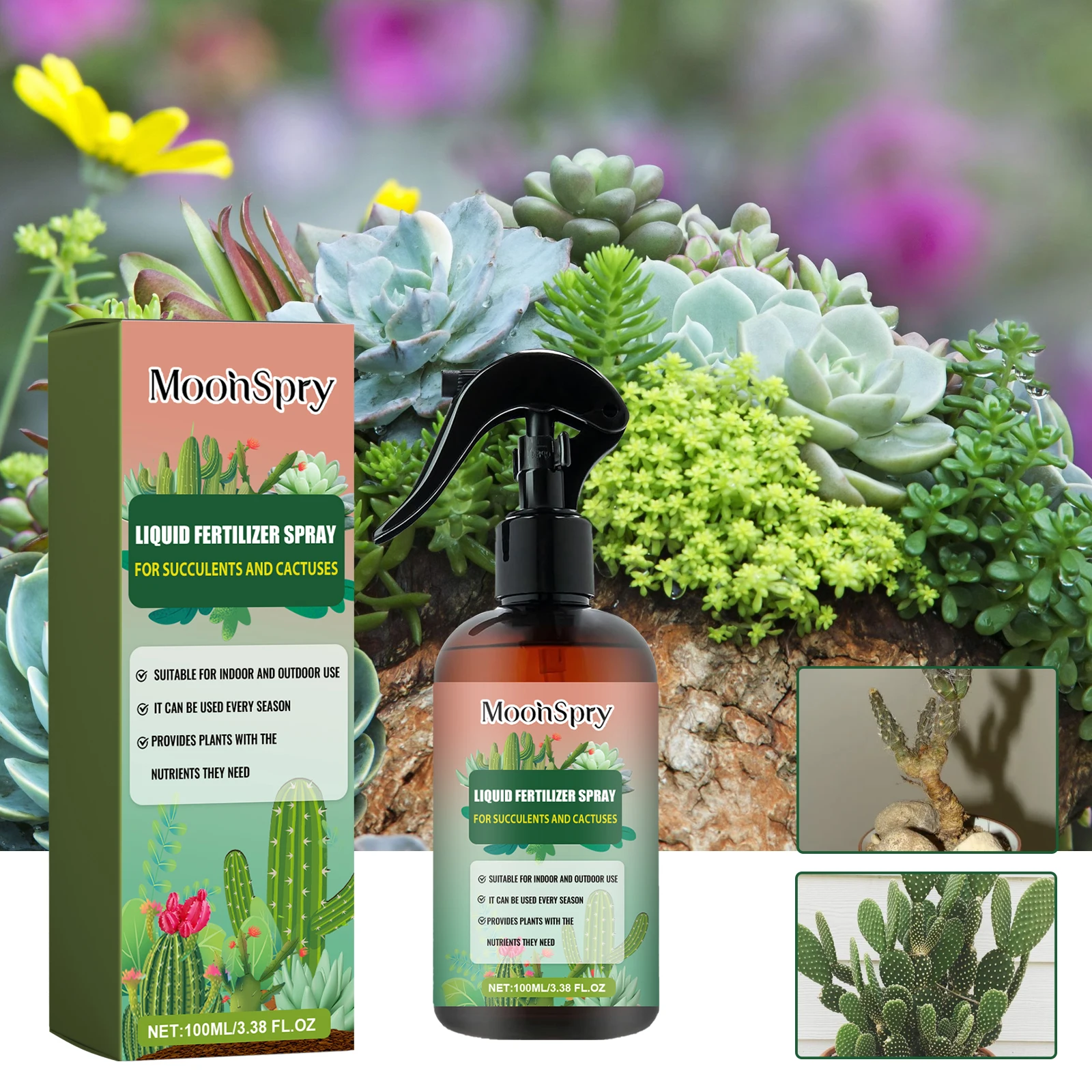 Cactus and Succulent Fertilizer Spray; Green Plant Succulent Cactus Fertilizer Plant Nutrient Spray thumbnail 4
