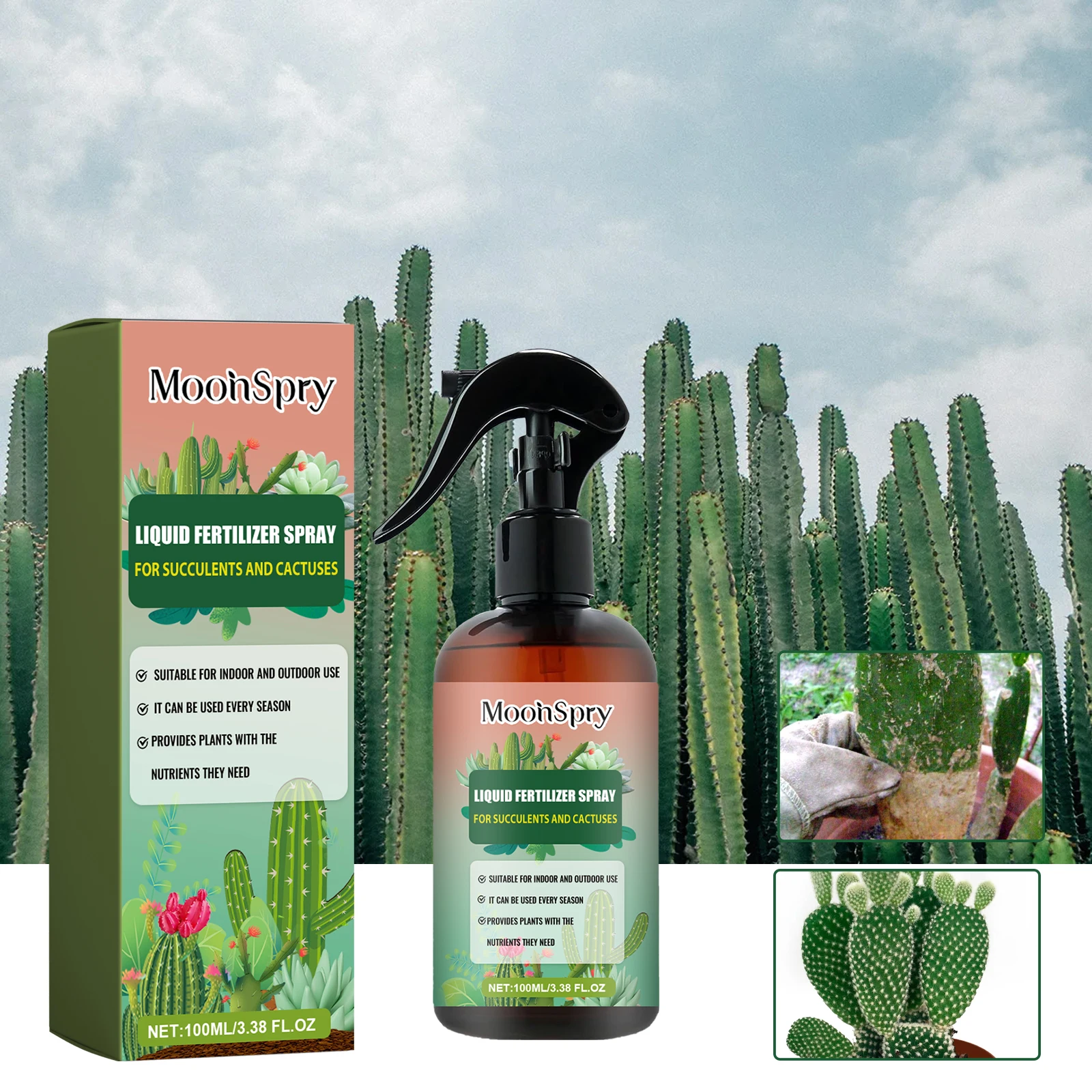 Cactus and Succulent Fertilizer Spray; Green Plant Succulent Cactus Fertilizer Plant Nutrient Spray thumbnail 5