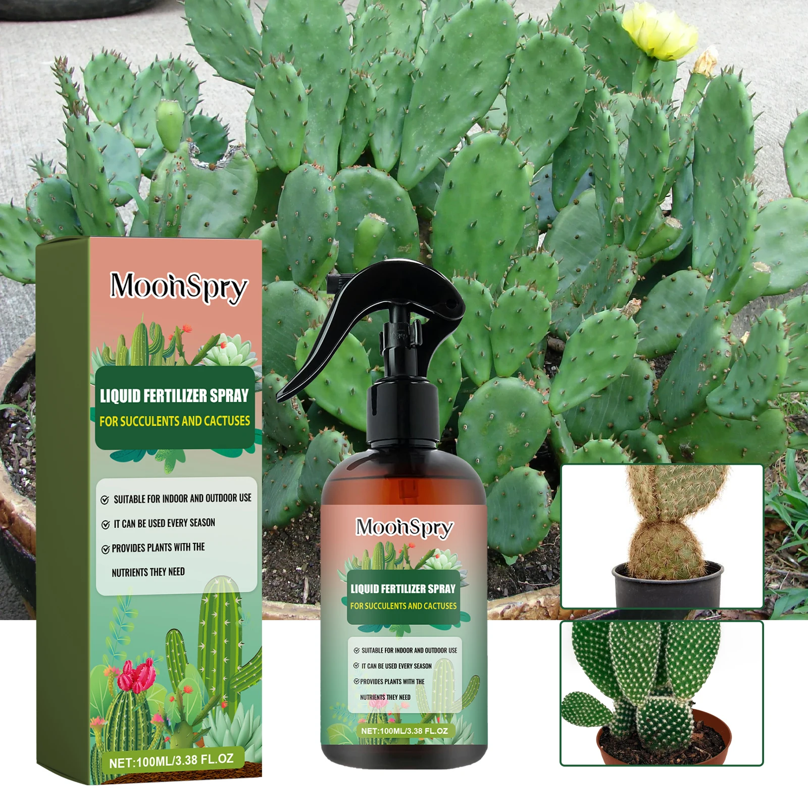 Cactus and Succulent Fertilizer Spray; Green Plant Succulent Cactus Fertilizer Plant Nutrient Spray thumbnail 3