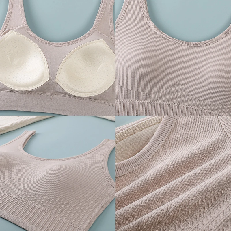 Breathable Sports Bra Anti-Sweat Fitness Top Women Seamless Yoga Bra Shockproof Crop Top Push Up Sport Bra Gym Workout Top thumbnail 6