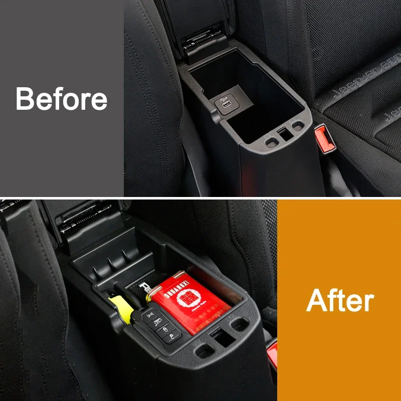 For Jeep Renegade 2015-2018 2019 2020 2021 2022 2023 2024 2025 Car Central Armrest Box Storage Stowing Tidying Container Tray thumbnail 2