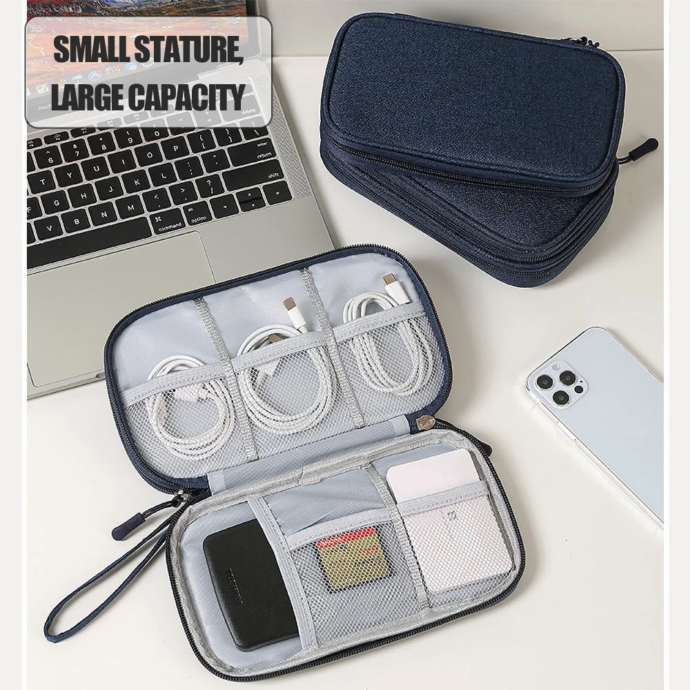 Travel Portable Digital Accessories Storage Bag Organizer of Mobile Phone Bag U Disk Charging Bank Mobile Data Cable Storage Bag thumbnail 3