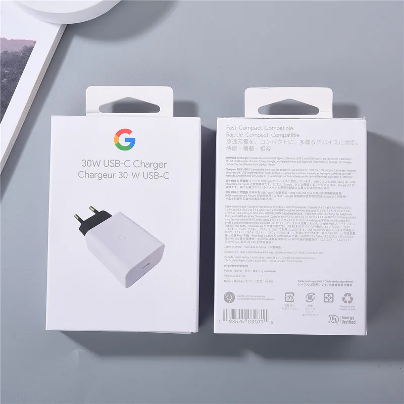 For Google 30W PD Fast Charger For Google 8 7 9 Pro 8A 7A 6A 5A 4XL 4A EU/US/UK Power Wall Charge Adapter  USB C to USB C Cable thumbnail 2