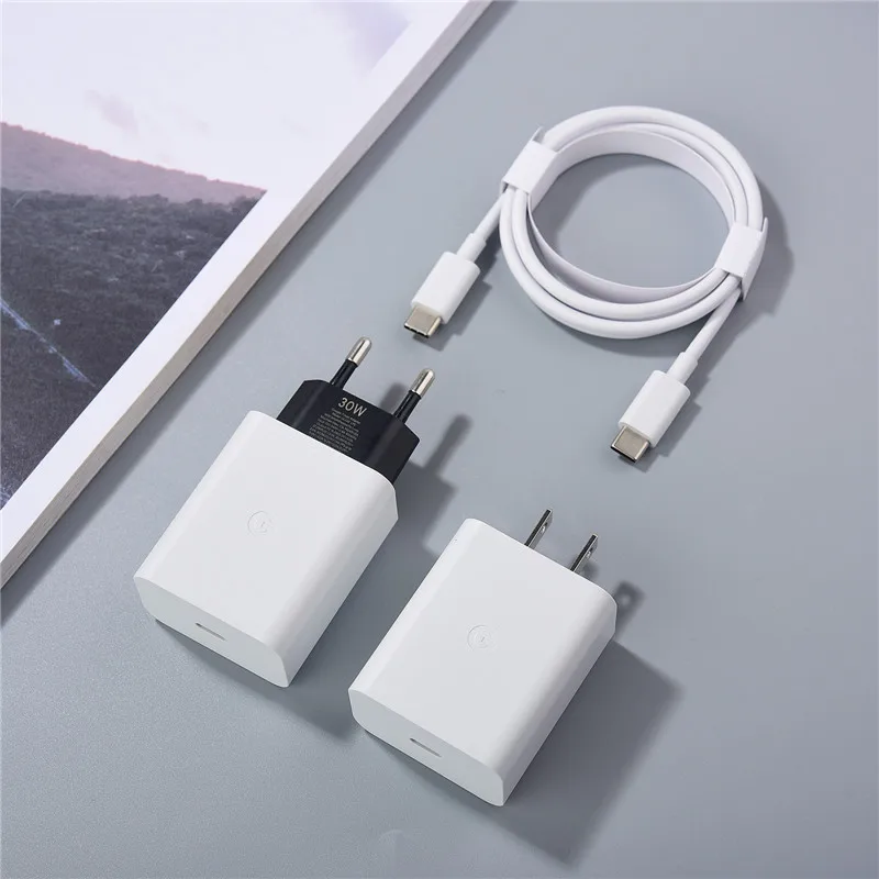 For Google 30W PD Fast Charger For Google 8 7 9 Pro 8A 7A 6A 5A 4XL 4A EU/US/UK Power Wall Charge Adapter  USB C to USB C Cable thumbnail 3