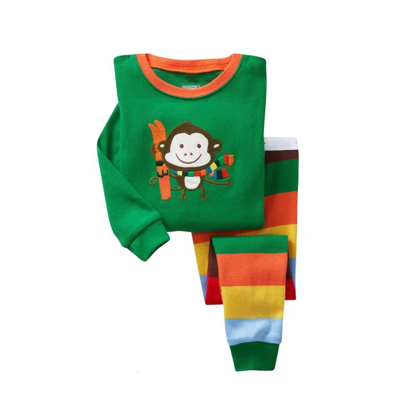 kids pajamas set baby pijama boys animal embroidery sleepwear girls cute 100% cotton soft nightwear children clothing homewear thumbnail 5