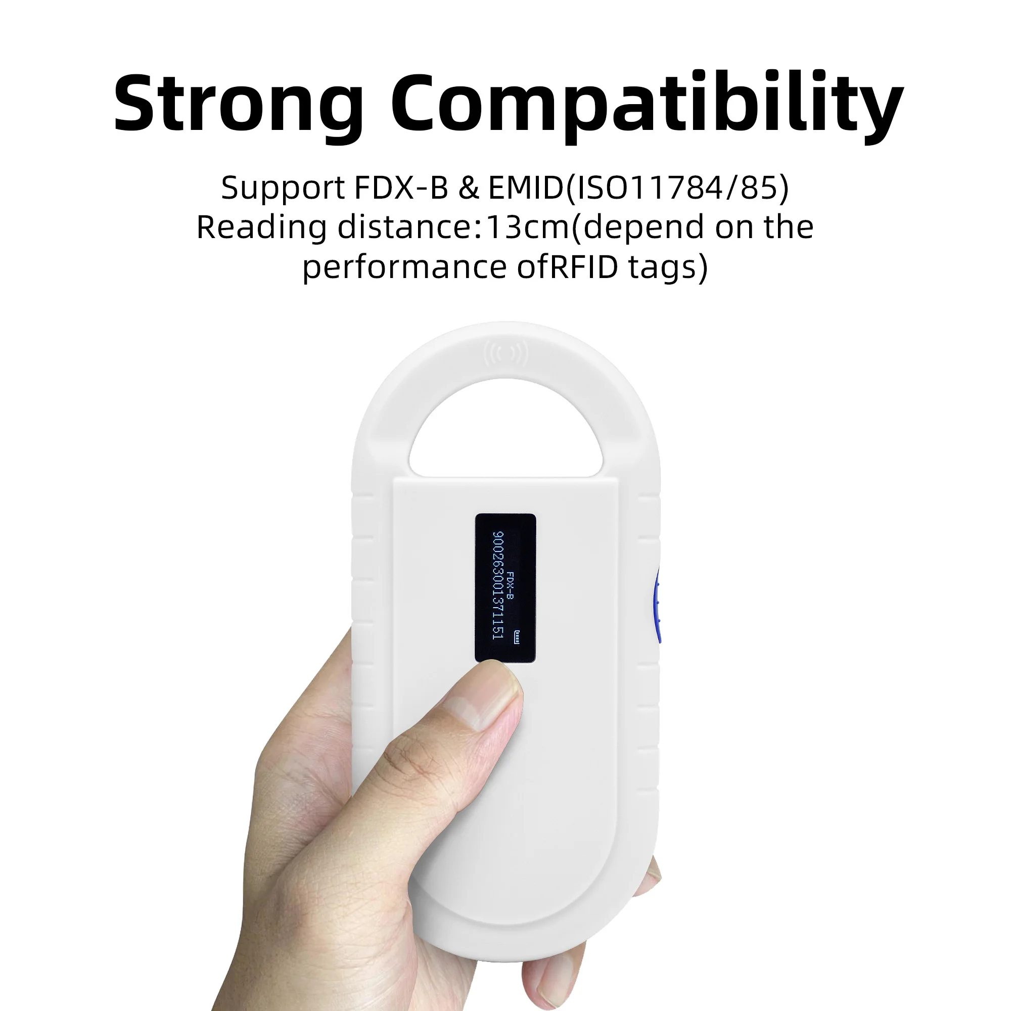 PT160 OLEDDisplay Pet Scanner ISO11784/5 Animal Pet ID Reader Chip Transponder USB RFID Handheld Microchip Scanner for animals thumbnail 2