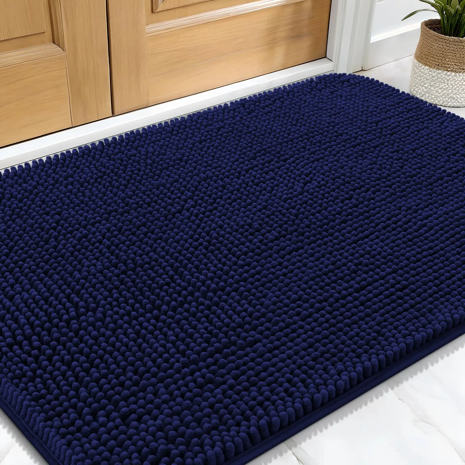 Hapihappy Entrance Door Mat Dog Door Mat for Muddy Paws 51X61 Absorbent Non-Slip Washable Doormat Quick Dry Chenille Mud Mat thumbnail 2
