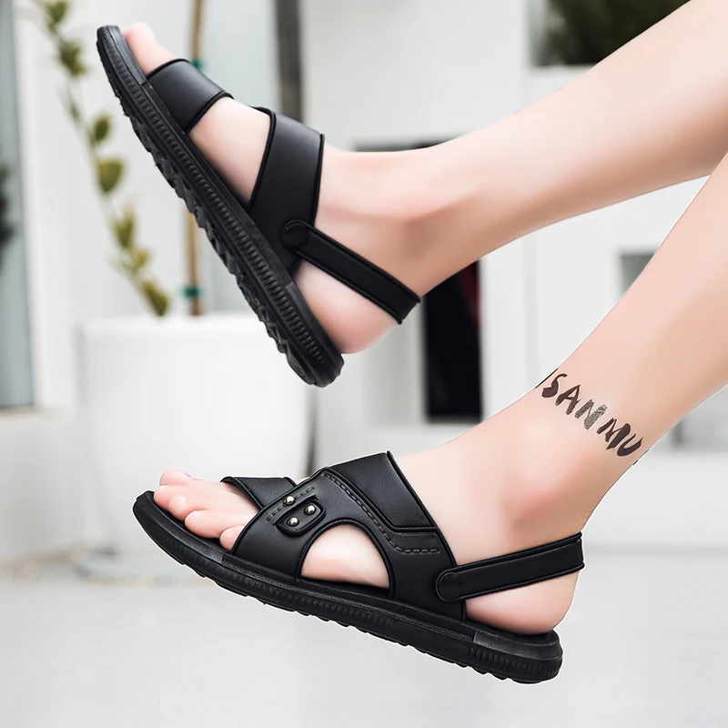 Summer Men Sandals Open Toe Flat Mens Casual Shoes Outdoor Walking Sandals for Men Beach Shoes sandalias hombre Men slippers thumbnail 4
