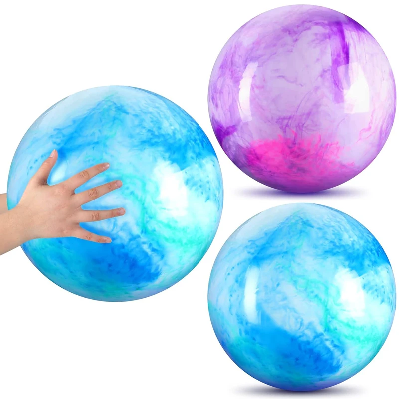 Marbleized Bouncy Balls Size 12Inch Inflatable Toys For Kids Party Carnival Park Beach Playground Backyard Indoor Outdoor Games thumbnail 4